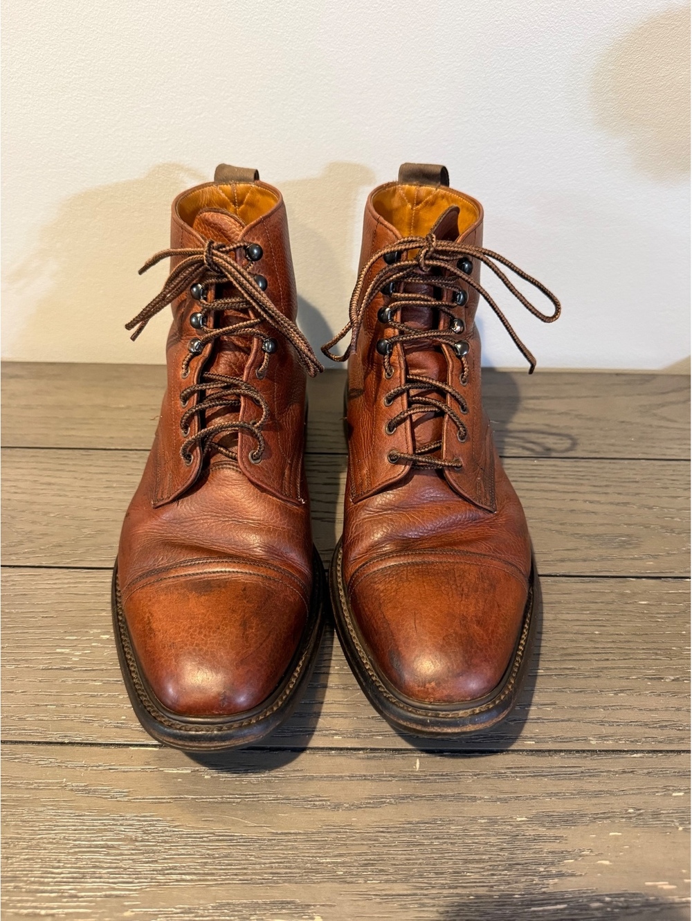 Grenson Brown Leather Ankle Boots Men’s Size 8.5 - Picture 2 of 6